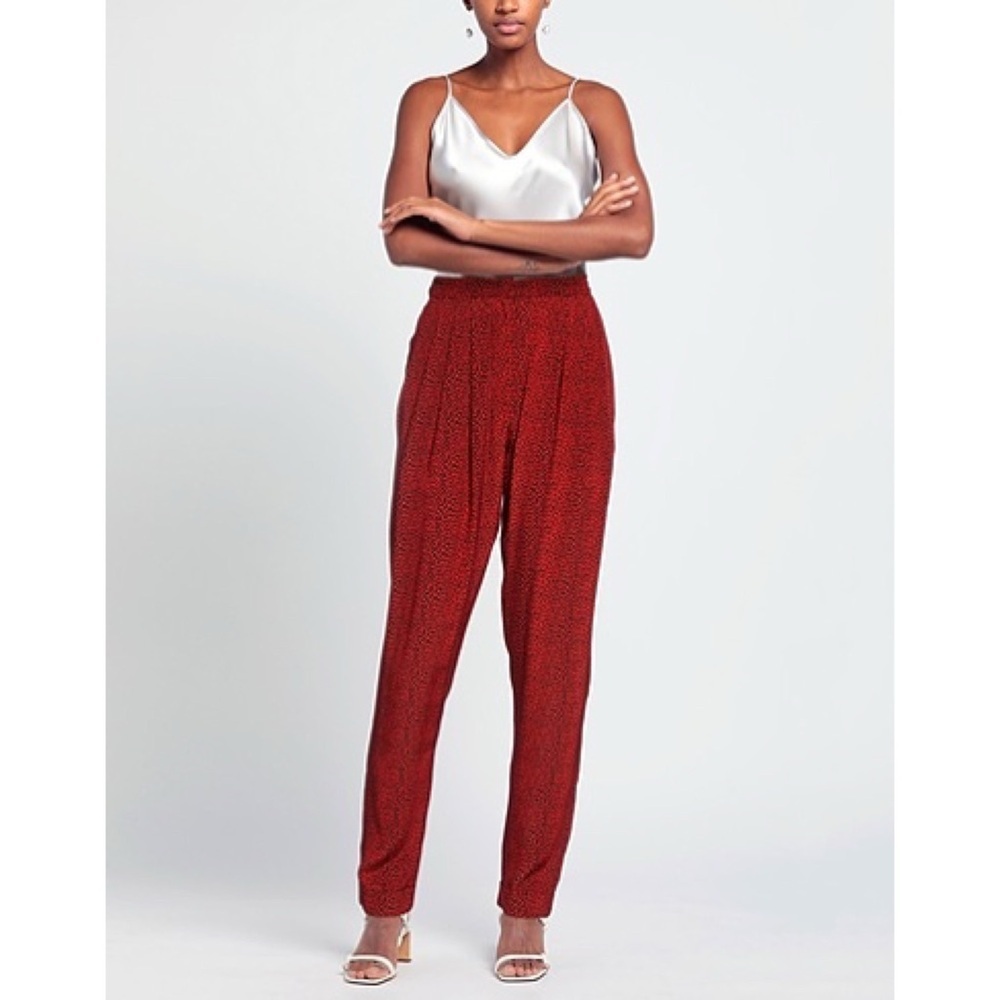 Philosophy Di Lorenzo Serafini Red Silk Trousers Sz 4